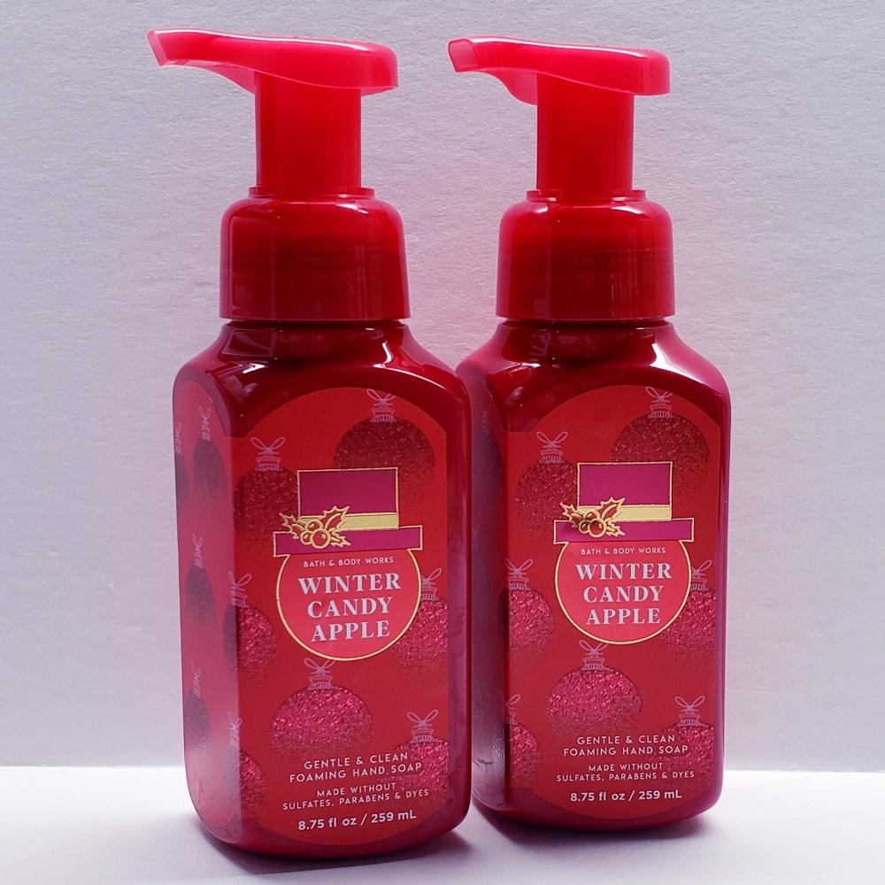 Bath & Body Works WINTER CANDY APPLE Gentle Foaming Hand Soap,8.75 fl oz(2 pack)